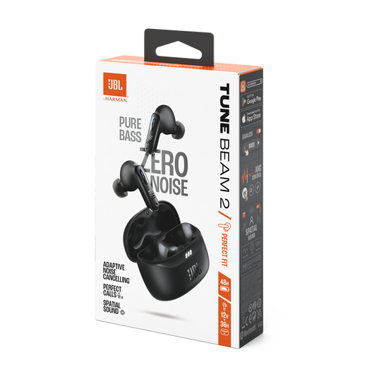 JBL Tune Beam 2 - Black - True Wireless Noise Cancelling Earbuds - Detailshot 15